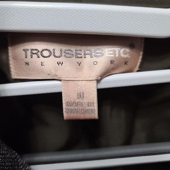 Trousers ETC Womens Jacket And Pants Set Gray Size 8/10 Polyester Blend Button - Picture 13 of 16